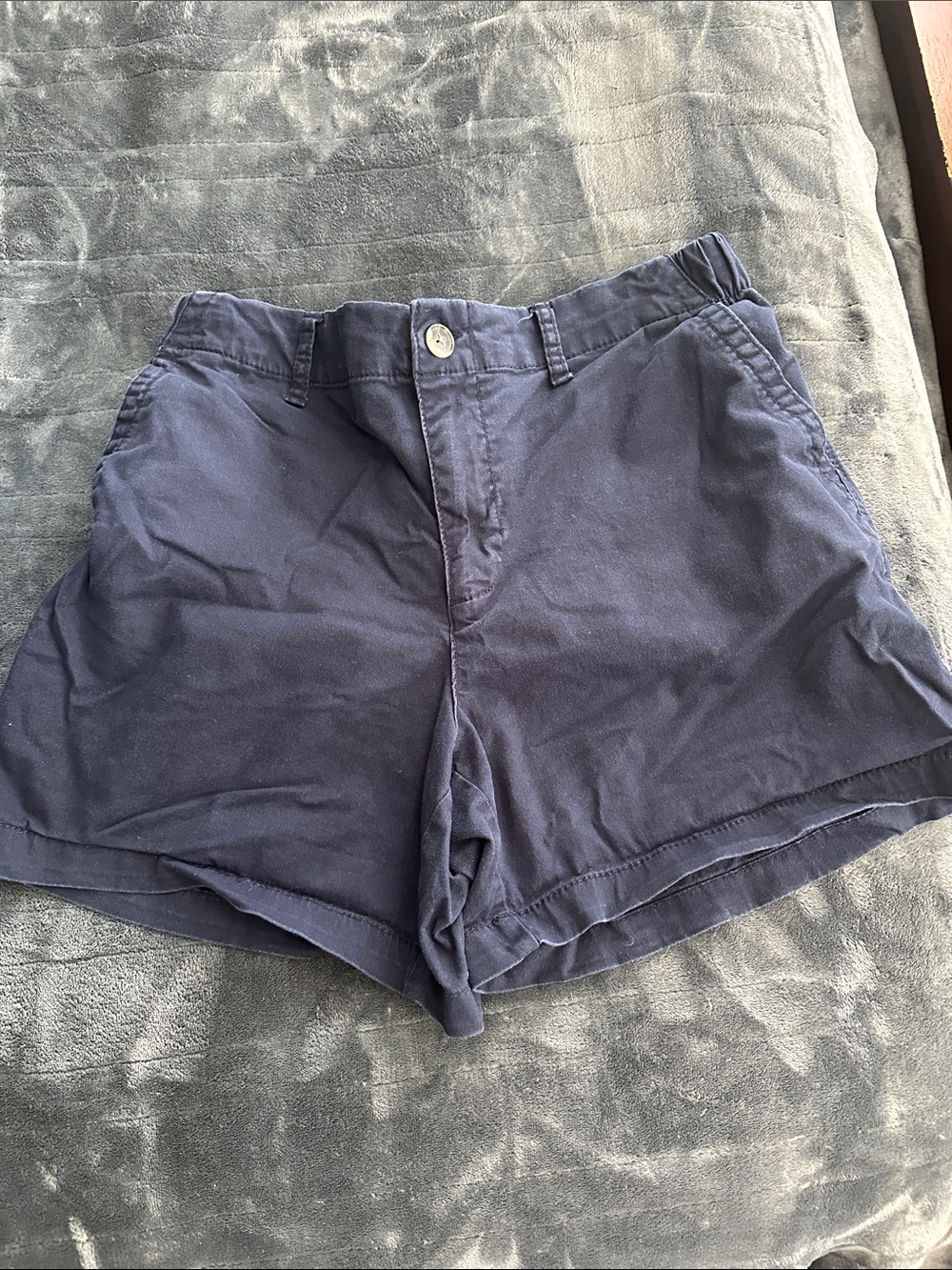 Old Navy Dark Navy Cotton Blend Chino Shorts